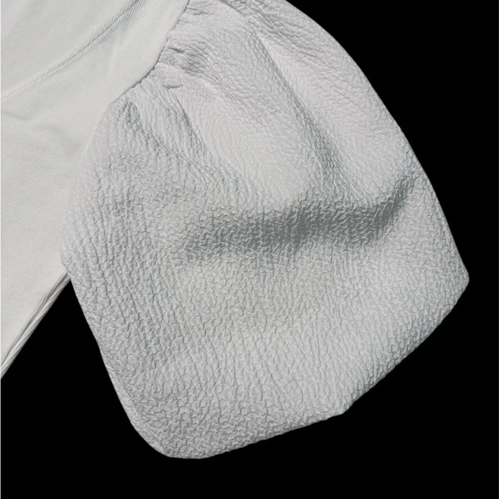 Zara White Puff Sleeve
